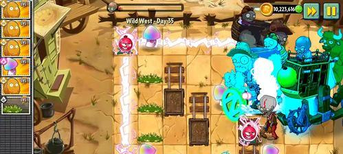 《植物大战僵尸2》游戏西部第二关教程2星版（解锁全部新植物）