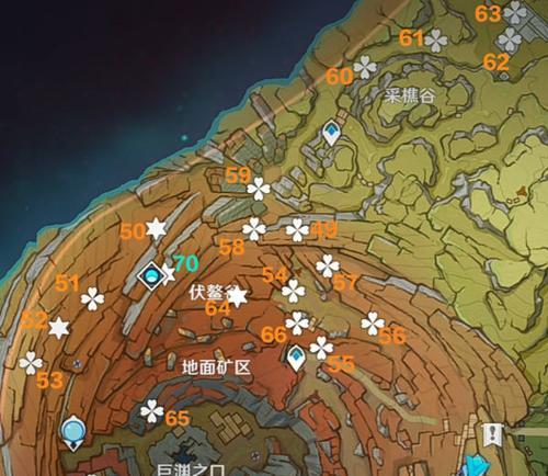 原神鸣海栖霞宝箱分布位置一览（探索原神世界）