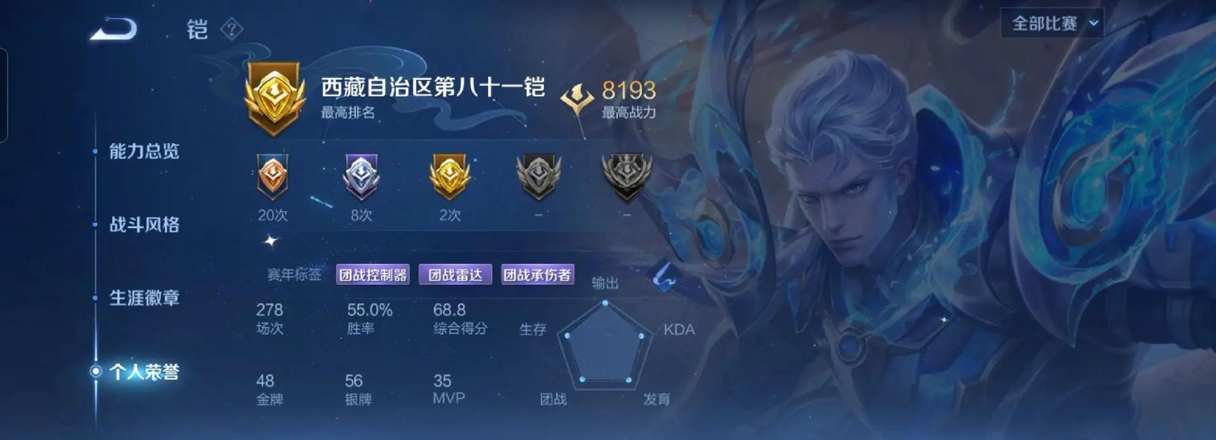 王者荣耀中铠的评分标准是什么？评分高低对游戏有何影响？