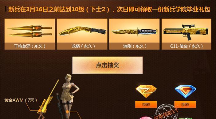 CF新手如何领取新手礼包？新手礼包包含哪些内容？