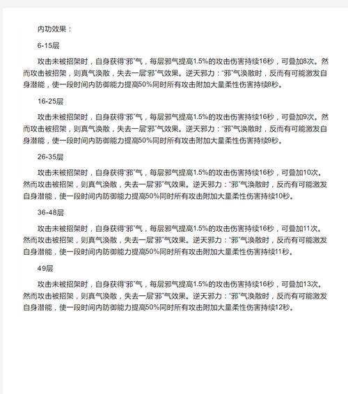 《九阴真经内功的威力与运用》（探索武侠世界中内功的奥秘）