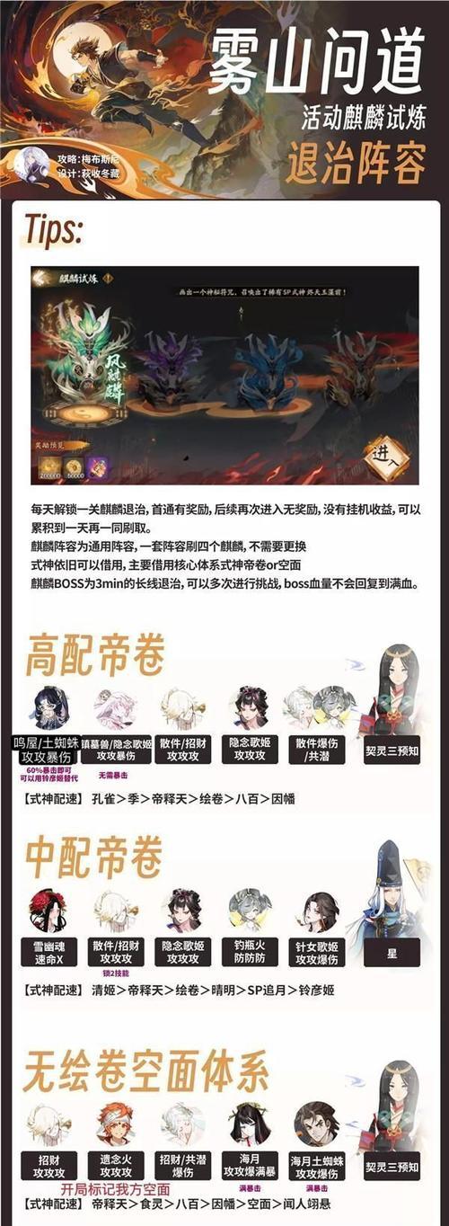阴阳师狩猎麒麟活动怎么参与？打法策略是什么？